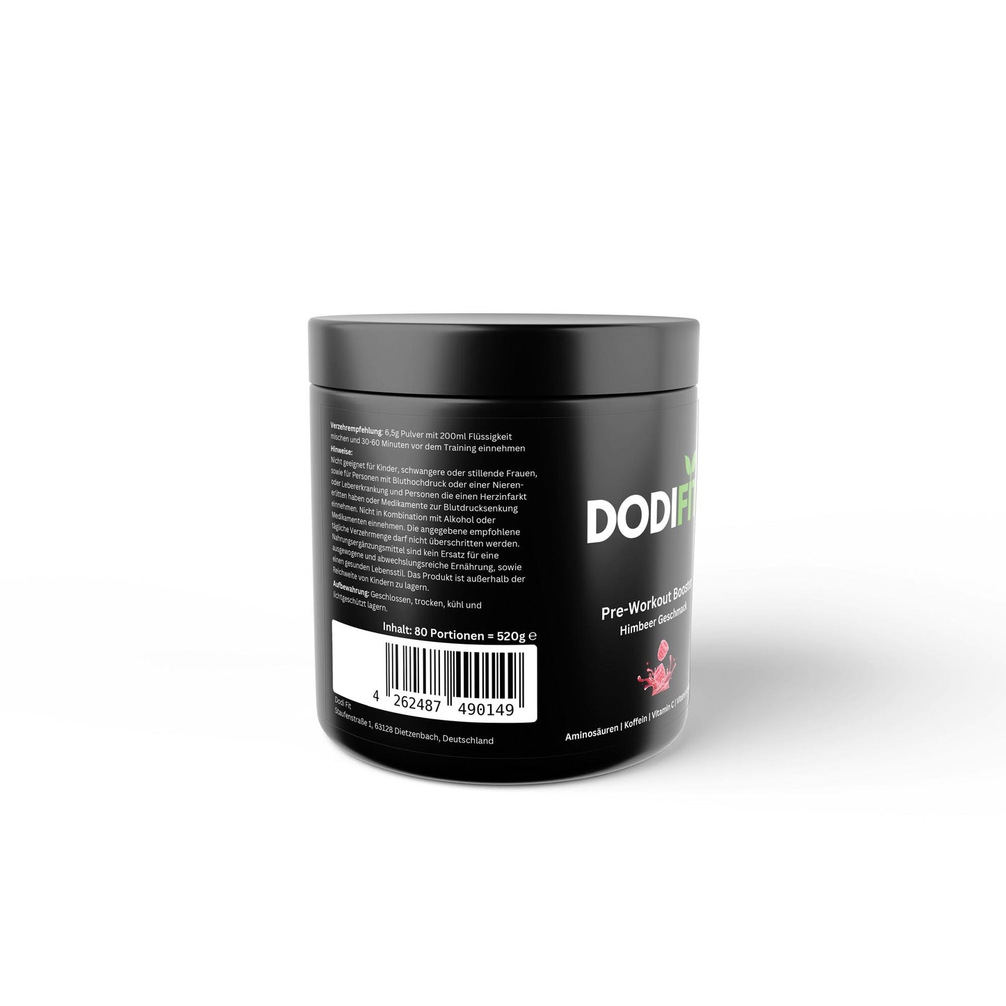 Pre-Workout Booster - Geschmack: Himbeere - Dodi Fit