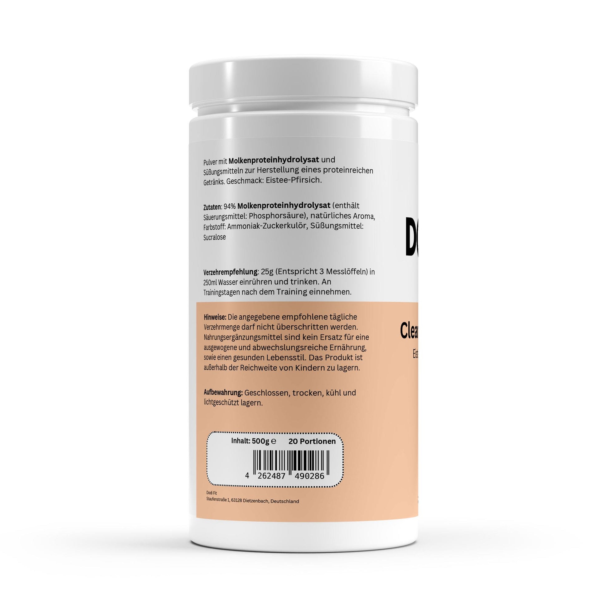 Clear Whey Protein Eistee Pfirsich - 500g - Dodi Fit