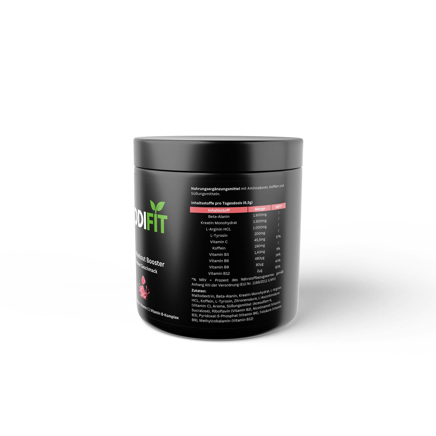 Pre-Workout Booster - Geschmack: Himbeere - Dodi Fit