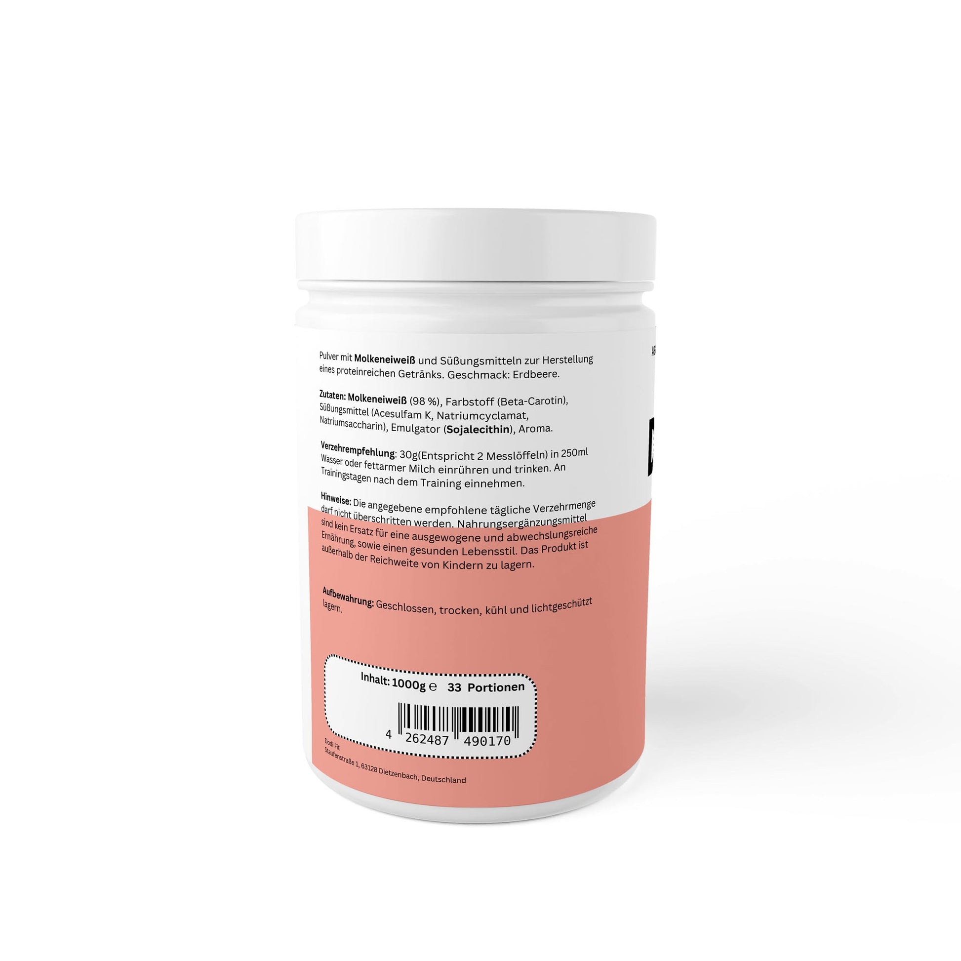 Premium Whey - Geschmack: Erdbeere - Dodi Fit