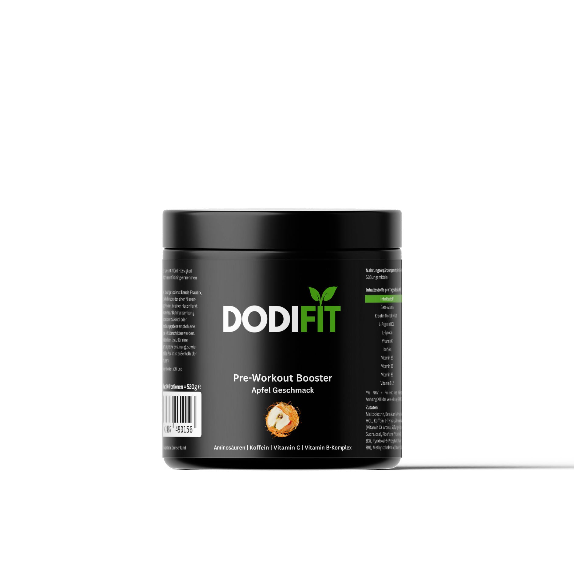 Pre-Workout Booster - Geschmack: Apfel - Dodi Fit